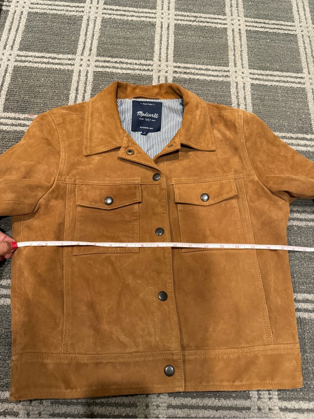 Madewell Suede Utility Jacket in Tan Brown - Picture 7 of 7